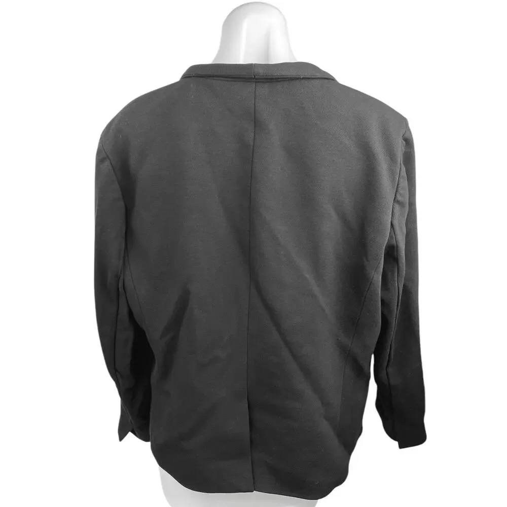 J.Crew Going Out Black Open Front Stretch Career Work Blazer Coat Jacket Top 18